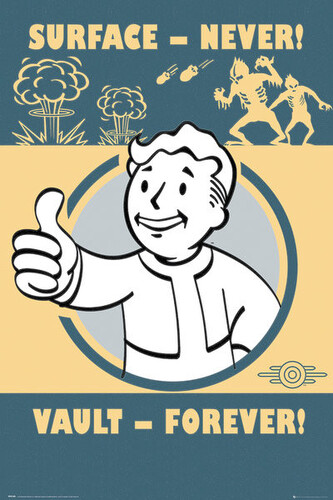 Plakát, Obraz - Fallout 4 - Vault Forever, 61 × 91.5 cm