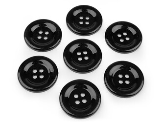 Knoflík velký Ø50 mm - 7 ks - 2 černá