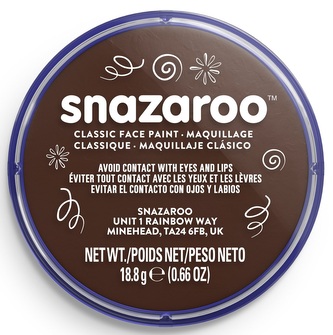 Snazaroo barva na obličej 18ml - tm.hnědá-odstín "Dark Brown"