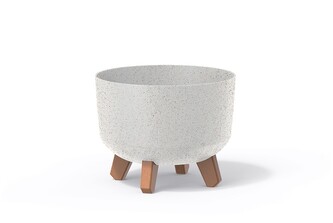 Květináč GLOWE STANDARD ECO na nožičkách bílý, varianta 23,5 cm