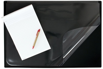 Podkład na biurko z folią 45x65cm czarny  PB-05-01, Biurfol