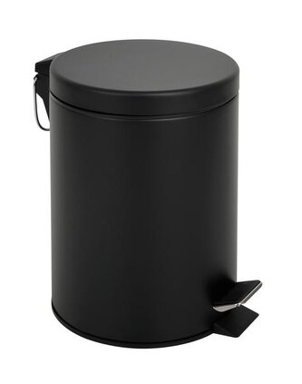 KOŠ NA ODPADKY, NÁŠLAPNÝ NEREZ ČERNÝ, 3L, 17X24CM