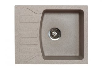 Metalac Inko, obdélníkový dřez X GRANIT QUADRO M, 620 x 500 mm, průměr 90 mm pro sifon, tl. 12 mm (béžový), včetně sifonu