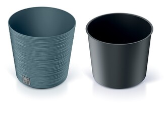 Květináč FUSU modrý, varianta 25 cm