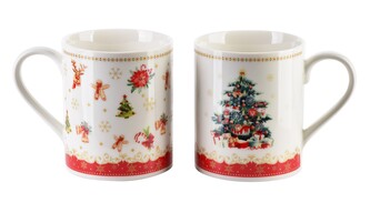 Sada 2 ks porcelánových hrnků NIKOLAO 400 ml bílé