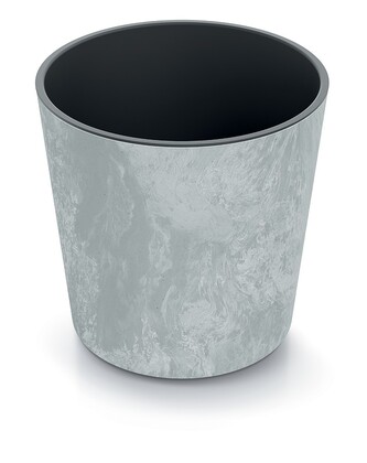 Květináč NURBI ROUNDED BETON EFFECT šedivý, varianta 25 cm
