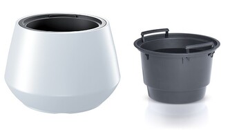 Květináč s vkladem HERO bílý III, varianta 58,2 cm