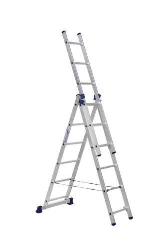 Alumet, univerzální  3-dílný žebřík, 3x6 příček, 44 x 169 cm, max. 150 kg, záruka 5 let