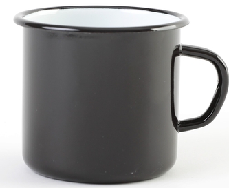 Olymp, smaltovaný hrnek černý 7 cm, 0,25 l (211/10)