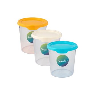 PRAKTIK, MAX - dóza s víčkem 1 l,  průměr 13 cm, výška 12,7 cm