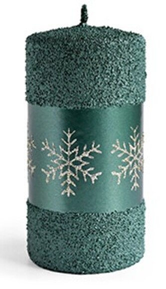 Vánoční svíčka SNOW QUEEN 7x10 cm zelená