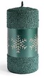 Vánoční svíčka SNOW QUEEN 7x10 cm zelená