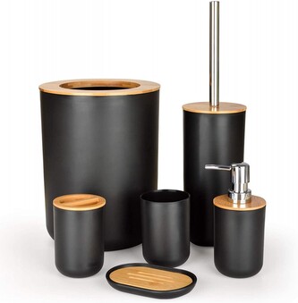 Sada koupelnových doplňků TIMOR černá
