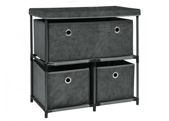 Textilní regál Kobi šedý