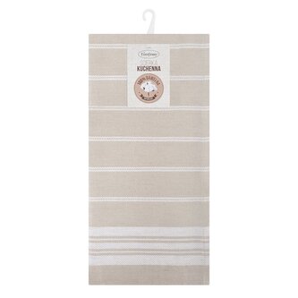 Bavlněná utěrka TARJA béžová 100% bavlna 50x70 cm MyBestHome 2 kusy v balení