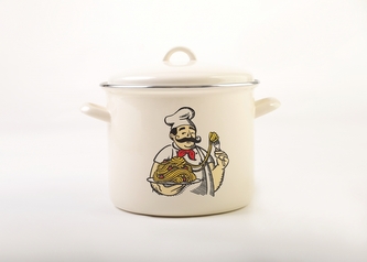 Olymp, Hrnec s poklicí 22 cm, 7,5 l Kuchař, krémový (4)