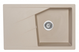 Metalac Inko, dřez X LINEA PLUS šampaň, 780 x 500 mm, průměr 90 mm pro sifon