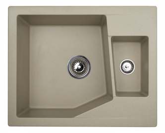 Metalac Inko, dřez X LINEA  M 1,5D Grafit šampaň, 620 x 500 mm, průměr 90 mm pro sifon