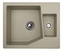 Metalac Inko, dřez X LINEA  M 1,5D Grafit šampaň, 620 x 500 mm, průměr 90 mm pro sifon