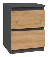Noční stolek MALWA M2  dub artisan / antracit