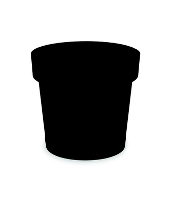 Gardino, Květináč MELROSE GLAMOUR průměr 25 cm, vysoký 24 cm, antracit