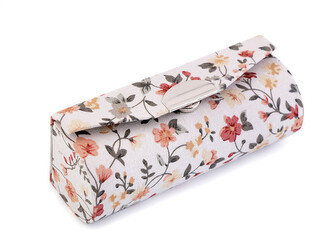 Pouzdro na rtěnku se zrcátkem s květy - 12 ks - 7 bílá