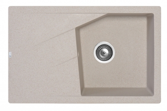 Metalac Inko, dřez X LINEA PLUS béžový, 780 x 500 mm, průměr 90 mm pro sifon