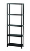 Igotrend, Regál plast. 80 x 30 x 180 cm, černý (5 polic)