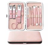 Manikúrní sada dámská professional 13 ks / růžová