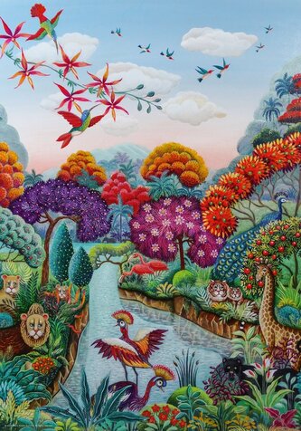 HEYE Puzzle Exotická zahrada: Ráj květin 500 dílků