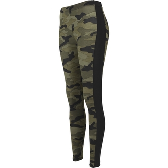 Legíny dámské Urban Classics Camo Stripe - woodland, 5XL