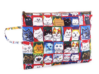 Pouzdro voděodolné se zipem hand made 33x24,5 cm - 1 ks - 5 multikolor
