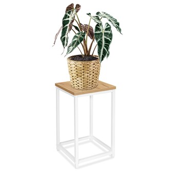 Květinový stojan Loft Arben 40 cm bílý/dub Craft