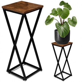 Stojan na květiny KONEL 62 cm hnědý/černý