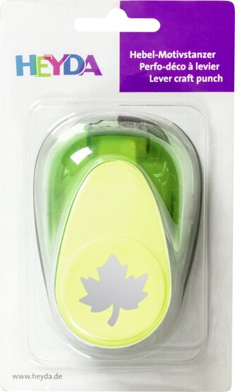 Děrovač velký zelený - javorový list, velikost motivu cca 38 mm