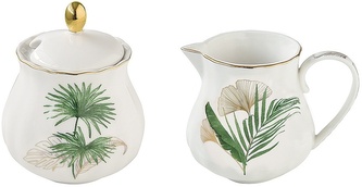 Porcelánová cukřenka a mléčenka Exotique