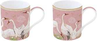 Porcelánové hrnky Dancing Herons