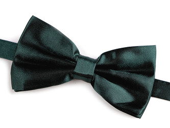 Saténový párty motýlek jednobarevný - 1 ks - 9 zelená tmavá