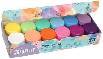 Farby plakatowe 12-kol. 20 ml Disney Fashion Stitch pastel CoolPack, Patio