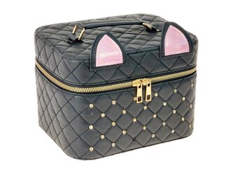 Kufr vel. L se zrcátkem, zapínání na zip; 22x17x15cm