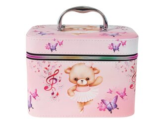 Kufr vel. L se zrcátkem, zapínání na zip; 23x18x15cm, Box