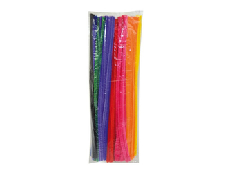Chlupaté modelovací drátky 30cm, 100ks - základní barvy Chlupaté modelovací drátky 30cm, 100ks - základní barvy