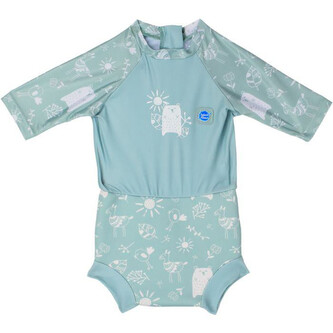 Splash About Plavky Happy Nappy kostýmek 3/4 rukáv Sunsuit Sunny Bear Vel. XL (12-24 měs.)