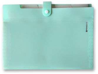 Teczka z 5-ma przegródkami A4 PP-105 zielona pastelowa, Penmate