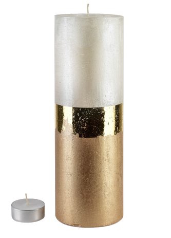 ŚWIECA LAMPION WALEC OMBRE WHITE 360