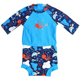 Splash About Plavky Happy Nappy kostýmek 3/4 rukáv Sunsuit Vodní svět Vel. M ( 3-8 měs.)