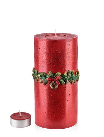 ŚWIECA LAMPION WALEC WIANEK CZERWONY 240