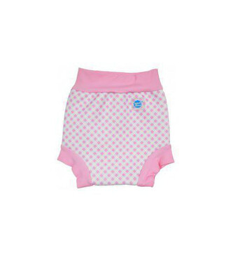 Splash About Plavky Happy Nappy - růžová kostka VEL. S ( 3 - 6 kg)