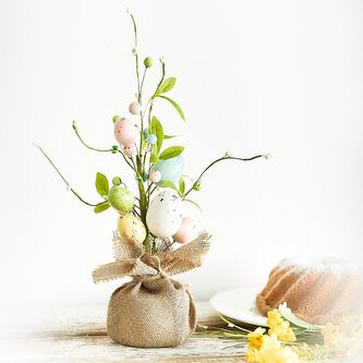 Velikonoční dekorace | TAZIA PASTEL | stromek s vajíčky | 31 cm | 882734