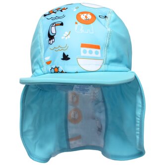 Splash About Čepice pirát s UV filtrem 40+ Zvířátka modrá Vel. 3-6 let